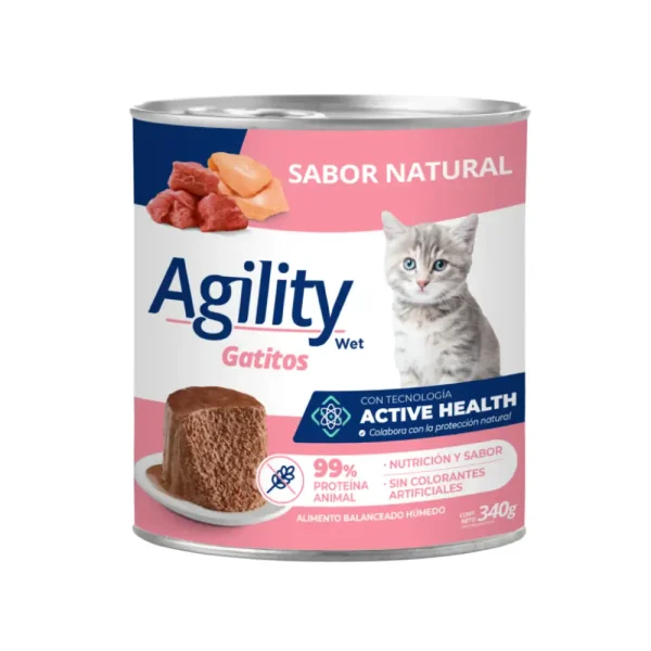 Agility Lata Gatitos Natural - 340 Gr