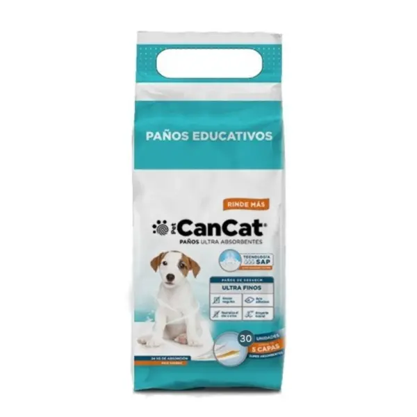 Can Cat Paños Educativos 30U.