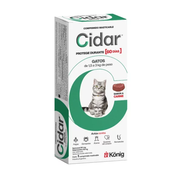 Cidar Gatos - 1,5 a 3 Kg